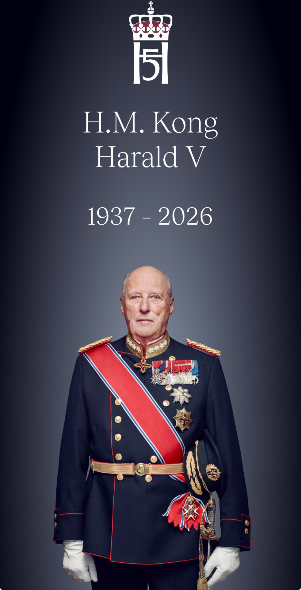 In memory of His Majesty King Harald V of Norway.